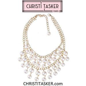 Hugo Pearl & Gold Chain Necklace